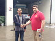 烏克蘭客戶考察鐳豹360洗護一體機，贊賞不絕